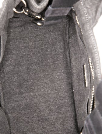 Prada Enameled Metal Triangle Grommet Canapa