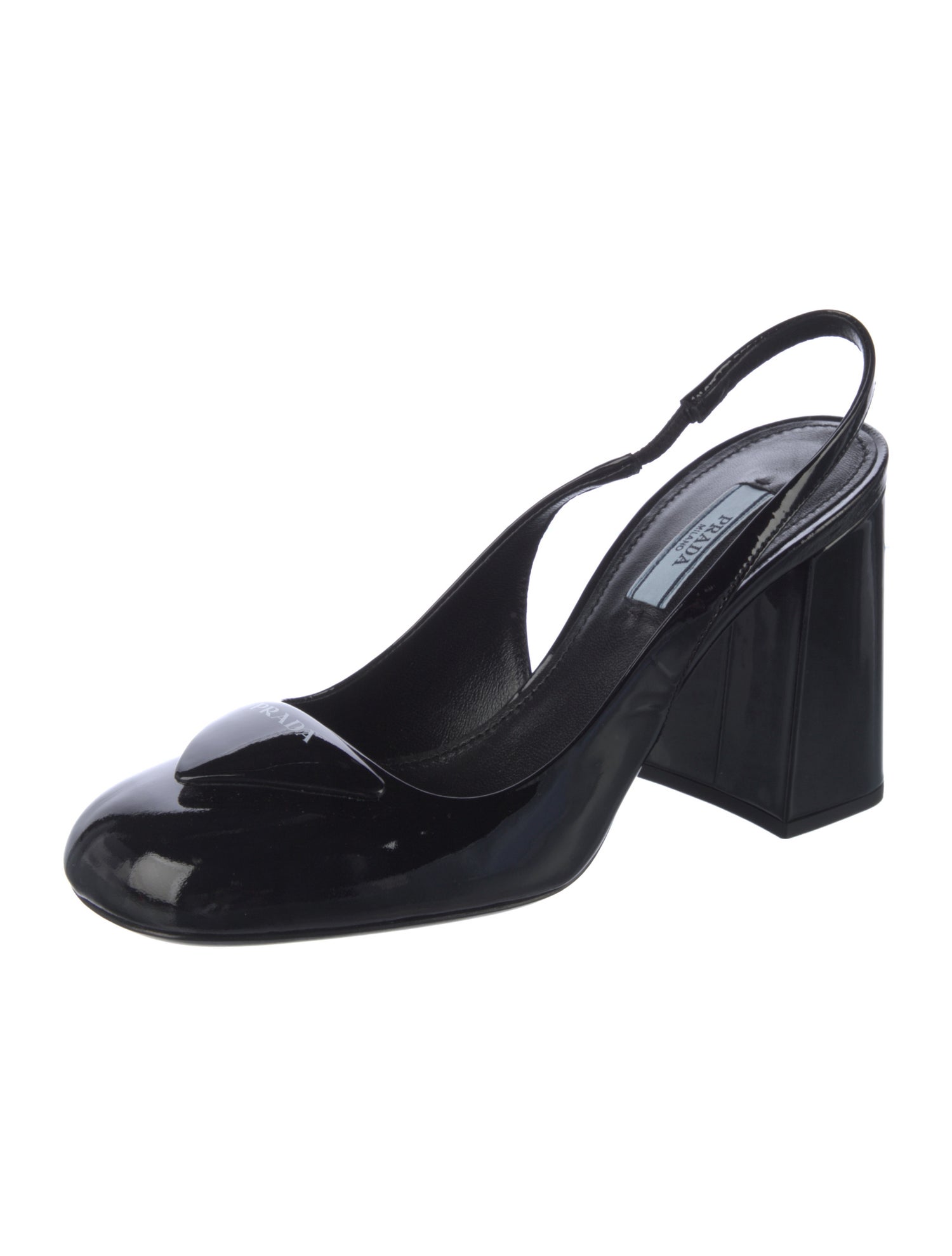 Prada Patent Leather Slingback Pumps