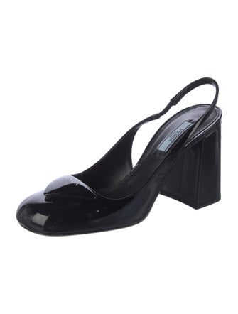 Prada Patent Leather Slingback Pumps