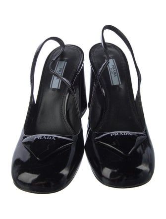 Prada Patent Leather Slingback Pumps