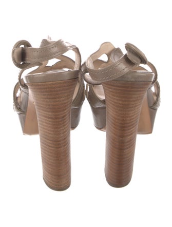 Prada Leather Slingback Sandals