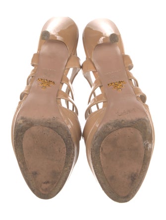 Prada Patent Leather Slingback Sandals