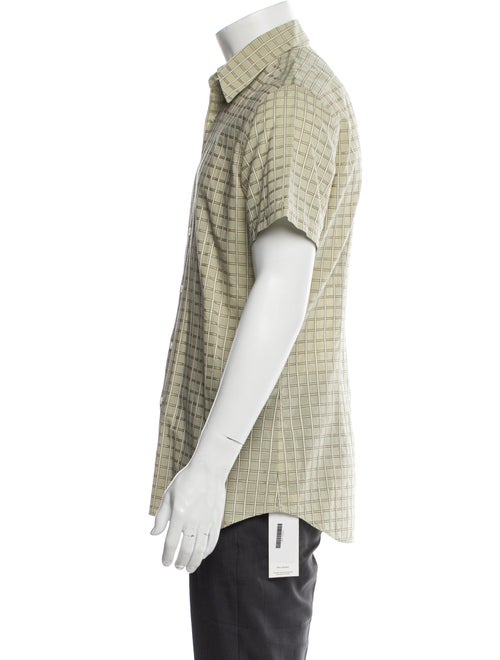 Prada Plaid Print Short Sleeve Shirt