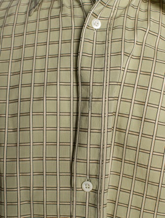 Prada Plaid Print Short Sleeve Shirt