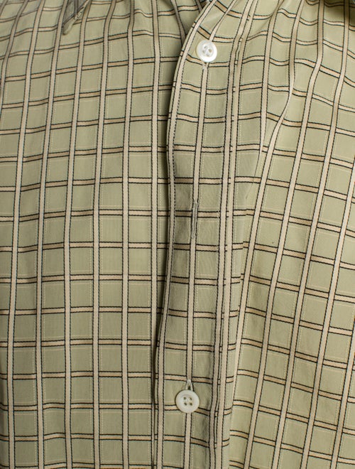 Prada Plaid Print Short Sleeve Shirt