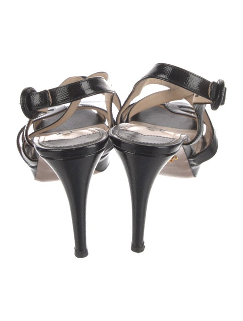 Prada Patent Leather Slingback Sandals