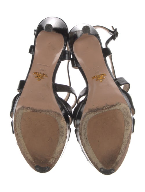 Prada Patent Leather Slingback Sandals