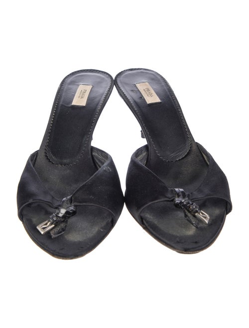 Prada Satin Bow Accents Slides