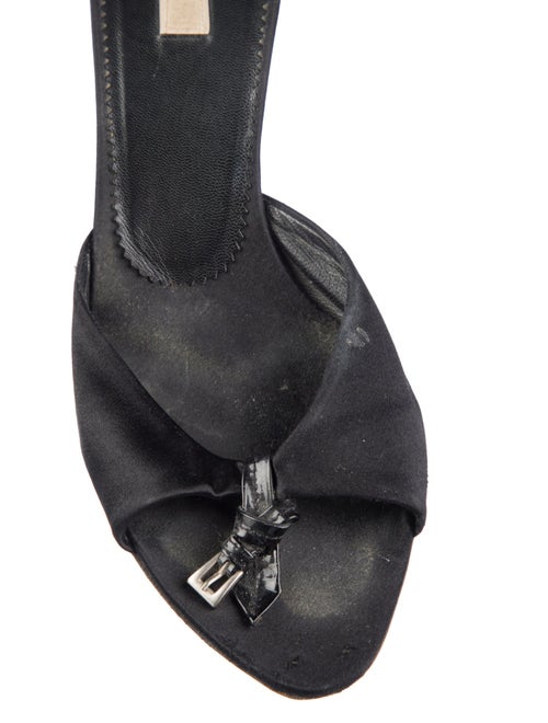 Prada Satin Bow Accents Slides