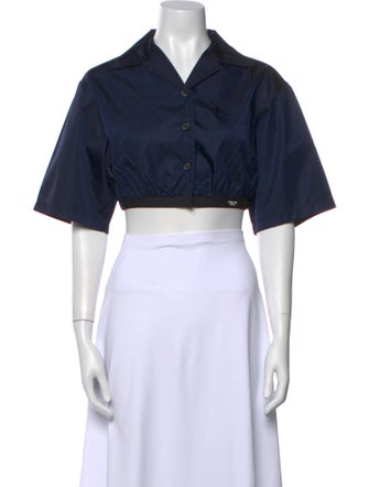 Prada 2023 Short Sleeve Crop Top