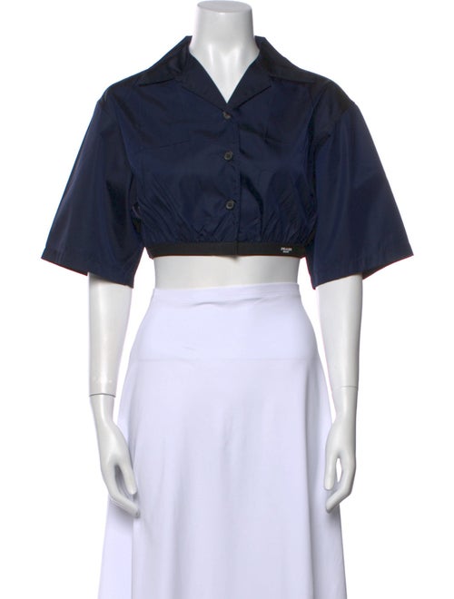 Prada 2023 Short Sleeve Crop Top