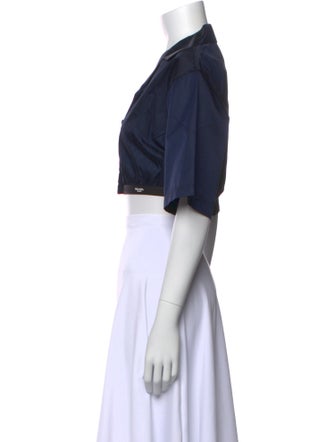 Prada 2023 Short Sleeve Crop Top