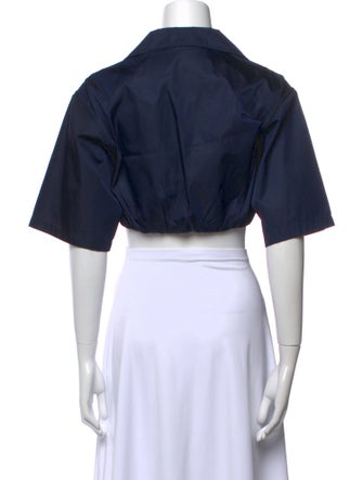 Prada 2023 Short Sleeve Crop Top