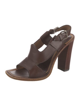 Prada Leather Slingback Sandals