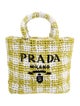 Prada Enameled Metal Triangle Top Handle Bag