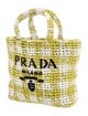 Prada Enameled Metal Triangle Top Handle Bag