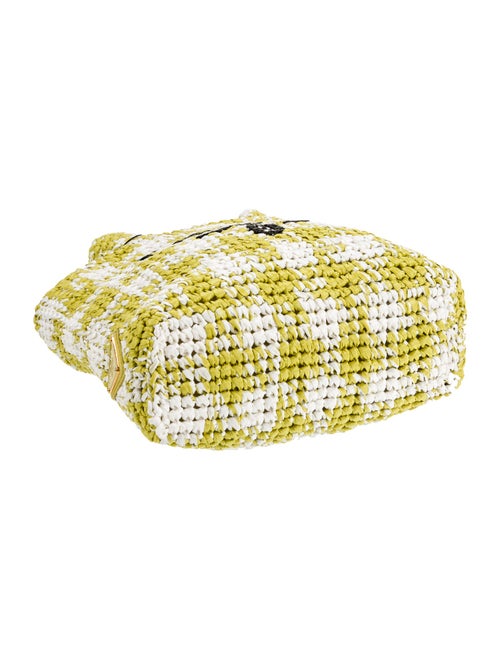 Prada Enameled Metal Triangle Top Handle Bag