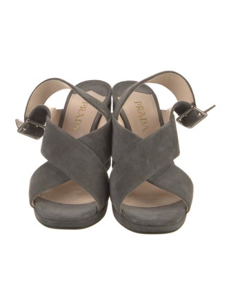 Prada Suede Slingback Sandals