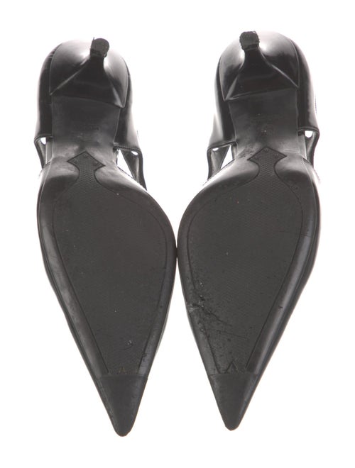 Prada Patent Leather Cutout Accent Pumps