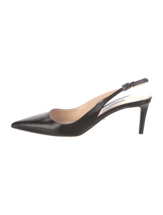Prada Patent Leather Slingback Pumps