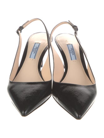 Prada Patent Leather Slingback Pumps