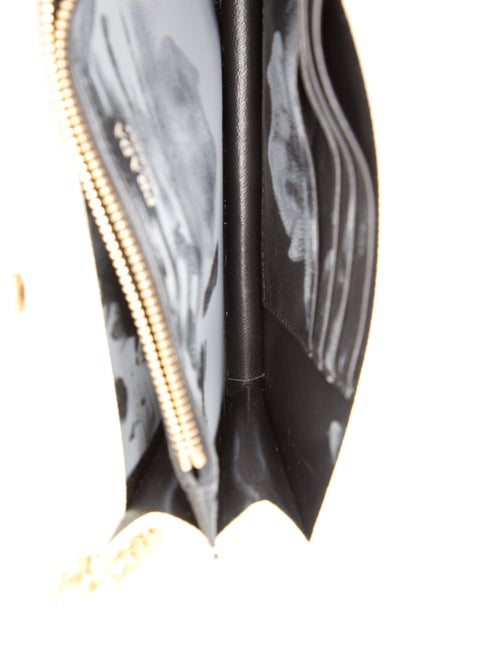 Prada Enameled Metal Triangle Clutch