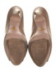 Prada Leather Cutout Accent Pumps