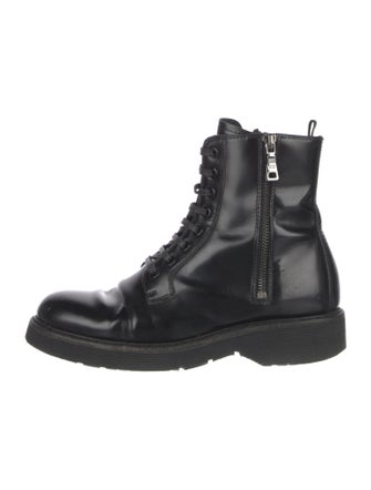 Prada Sport Patent Leather Combat Boots