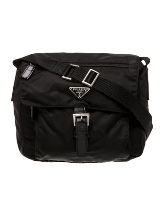 Prada Enameled Metal Triangle Shoulder Bag