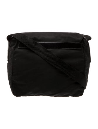 Prada Enameled Metal Triangle Shoulder Bag