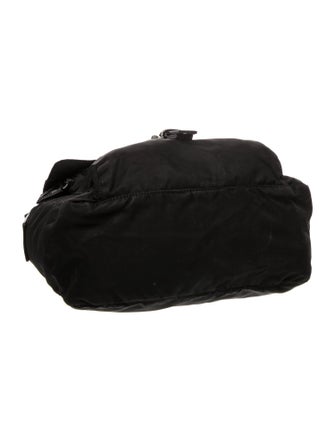 Prada Enameled Metal Triangle Shoulder Bag