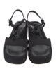 Prada Nylon Chain-Link Accents T-Strap Sandals