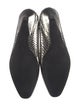 Prada Embossed Leather Crystal Embellishments Ballet Flats