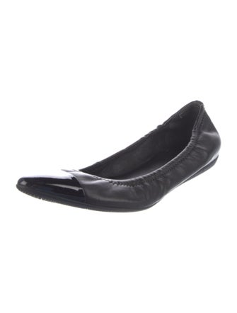 Prada Sport Leather Leather Trim Embellishment Ballet Flats
