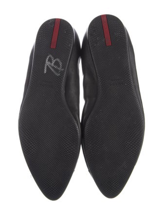 Prada Sport Leather Leather Trim Embellishment Ballet Flats