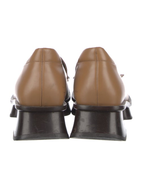 Prada Leather Fringe Trim Accent Loafers