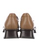 Prada Leather Fringe Trim Accent Loafers