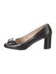 Prada Saffiano Leather Leather Trim Embellishment Pumps