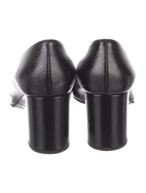 Prada Saffiano Leather Leather Trim Embellishment Pumps