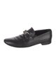 Prada Leather Chain-Link Accents Dress Loafers