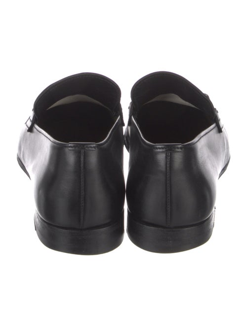 Prada Leather Chain-Link Accents Dress Loafers