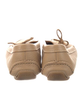 Prada Leather Bow Accents Loafers