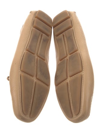 Prada Leather Bow Accents Loafers