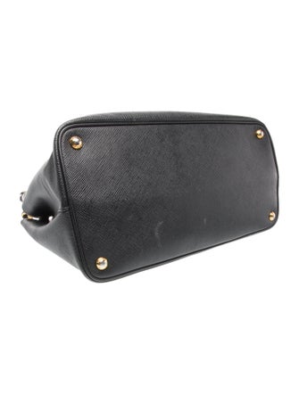Prada Saffiano Cuir Leather Double Bag Medium