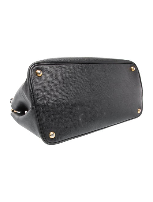 Prada Saffiano Cuir Leather Double Bag Medium