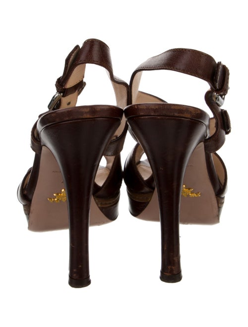 Prada Leather Slingback Sandals