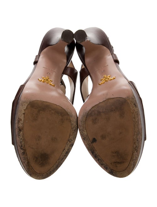 Prada Leather Slingback Sandals