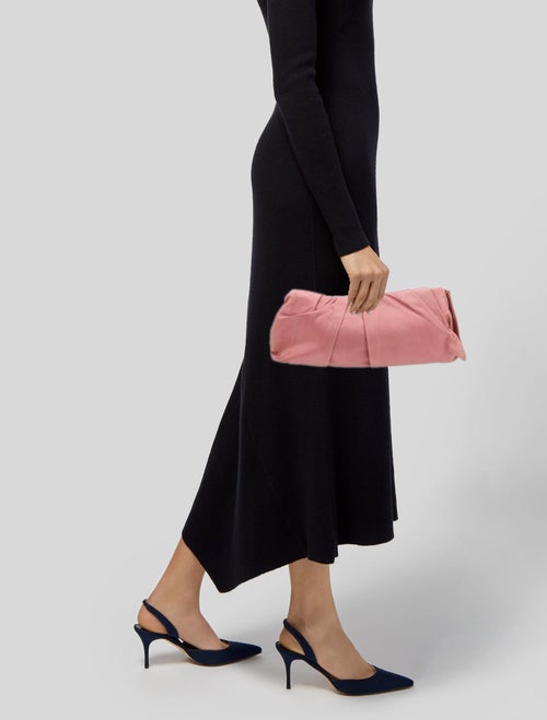 Prada Enameled Metal Triangle Clutch