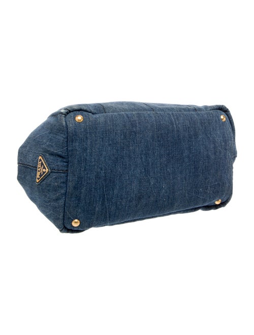 Prada Enameled Metal Triangle Top Handle Bag