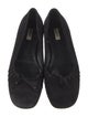 Prada Suede Leather Trim Embellishment Flats